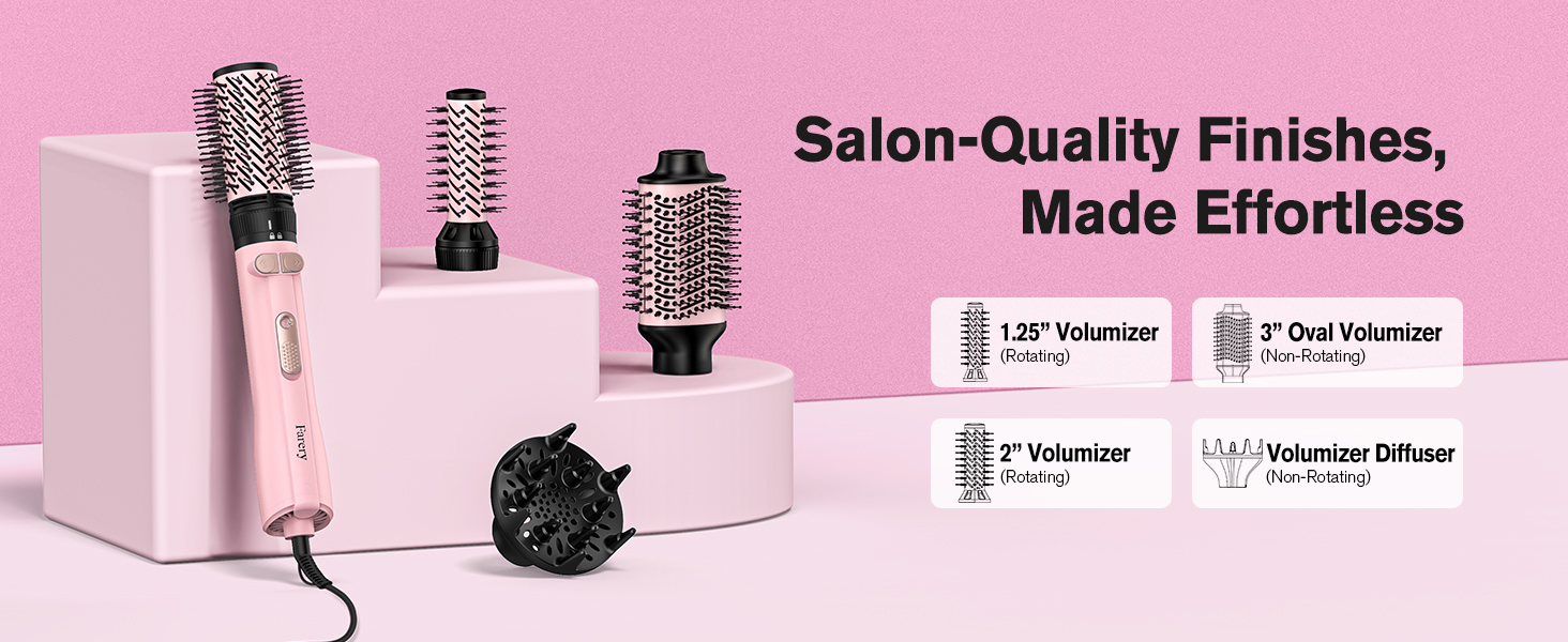 rotating hair dryer brush
