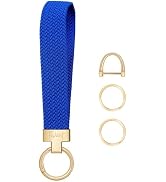Fishent Stretchy Keychain, Woven Keychain Wristlet for Keys