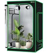 Yesker 4x4 Grow Tent 48"x48"x80" High Reflective Mylar Indoor Growing Tents 600D Oxford Cloth wit...