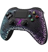 RALAN Wireless Controller with 8 Color Adjustable LED Lighting Compatible with PS4 Pro/Slim/for P...