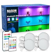 BASON LIGHTING RGB Under Cabinet Lighting, Halloween Decoration Lights, Bluetooth APP Control LED...
