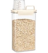 LLeekk Rice Storage Container, 3-5 Lbs Tcereal Storage Container | Airtight Rice Container, Cat D...