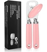 Safring Can Opener Manual, Heavy Duty Stainless Steel Smooth Edge Can Openers With Soft Touch Han...