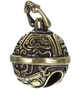TEHAUX Antique Brass Bells, Jingle Bell Charms, Brass Jewelry Making Charm for Home Decor