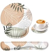 iLeadon Mouse Pad with Wrist Rest Set, Keyboard Wrist Rest + Ergonomic Mouse Pad + Coasters, Easy...