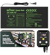 BN-LINK Seedling Heat Mat with Thermostat Controller,10" x 20.75" Plant Heating Mat for Seed Star...