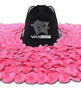 VKshop 4500 Pack Pink Rose Petals,Artificial Roses Flower Petals for Romantic Night,Valentine's D...