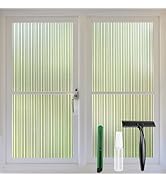 STATINT Reeded Glass Window Privacy Film 3D Decorative Frosted Non Adhesive UV Heat Blocking Day ...