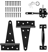 HILLMASTER Heavy Duty Gate Latch Door Handle Hardware Kit for Wooden Fence, Self-Closing Gate Lat...