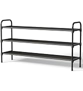 Kitsure Extra-Long Shoe Rack for Closet, Shoe Organizer for Front Door Entrance, Stackable Shoe S...