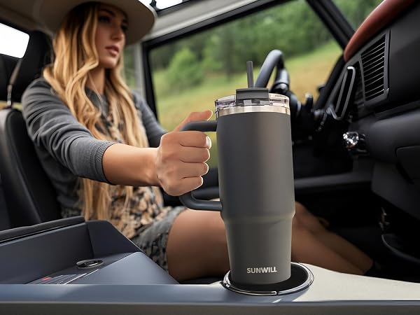 Travel Coffee Mug with Handle