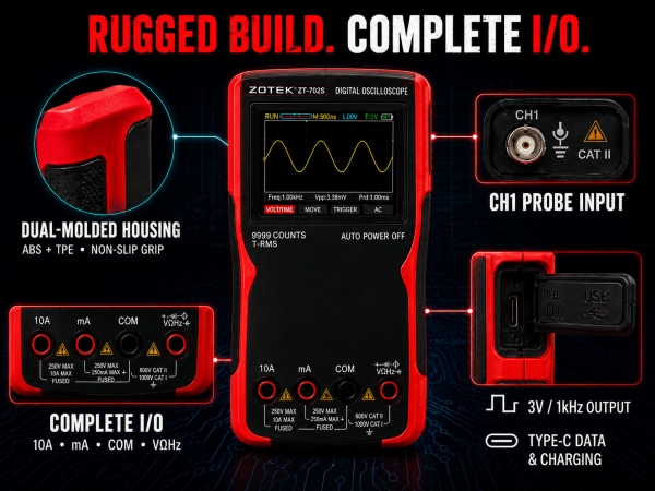 2 IN 1 OSCILLOSCOPE MULTIMETER