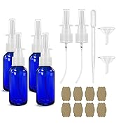 GIVAMEIHF Nasal Spray Bottle Spray Glass Bottles 4Pcs 1oz (30ml) with Press Spray Head Refillable...