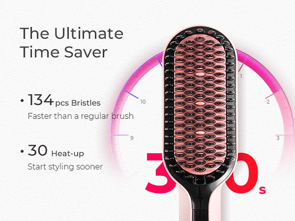 hair straightener brush for thick hair