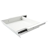 White Under Desk Mounted Sliding Drawer with 60 Degree Tilt Panel to pull out, 15'' long & 9'' de...