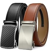 CHAOREN Mens Belt Leather Ratchet Belt 2 Pack - Customizable Fit, Effortless Style (35mm)