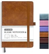 LEAGIM 192 Pages Blank Notebook Journal (Brown)
