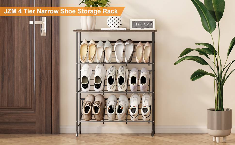 narrow shoe rack