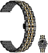 Juntan 7 Beads Quick Release Watch Band, 20mm 22mm Stainless Steel Watch Strap for Men Women, Adj...