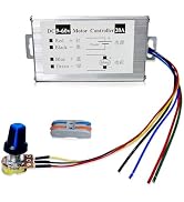HUSETOO DC Motor Speed Controller, DC 9V - 60V Motor Pulse Width Modulator Regulator Motor Variab...