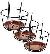 Hemoton 3sets Hanging Flowerpot Rack Storage Stand for Decorative Plants for Windowsill and Balco...