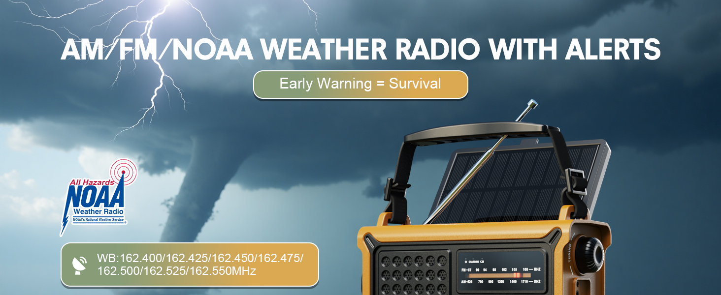 AM/FM NOAA WEATHER RADIO WITH ALERTS