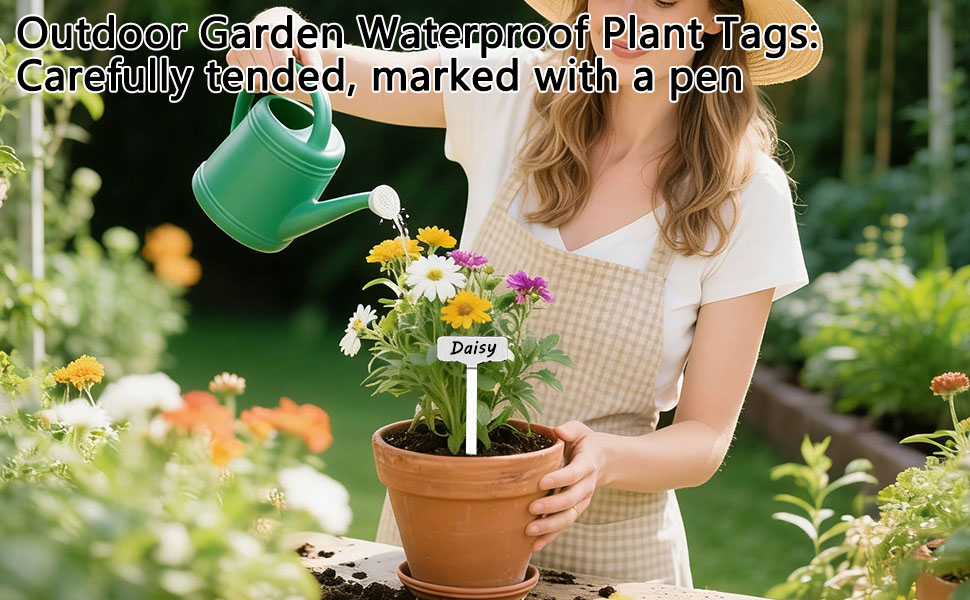 Outdoor Garden Wateronoof Plant Tags:Carefully tended, marked with a pen