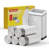 8 Gallon Tall Trash Bags 30 Liter large Plastic Drawstring Garbage Bin Liners 100 Count for Home ...