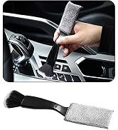 Smeyta Double Head Brush for Car Clean 1Pack,Car Brushes for Detailing Interior,Car Detailing Bru...