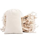 gobyhumm 50 Pieces Muslin Bags Cotton Drawstring Bags Sachet Bag for Home Supplies