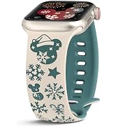 Girovo Christmas Cartoon Band Compatible with Apple Watch Bands for Women 40/38/41/42/44/45/46/49...