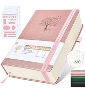 Ansopu Dotted Journal Notebook, 360 Numbered Pages Bullet Dot Grid Journals, 100gsm Dot Paper Thi...