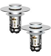 STILLM Upgraded 3 in 1 Bathroom Sink Drain Strainer,Pop Up Stopper 2Pcs | Upgraded Bathroom Sink ...
