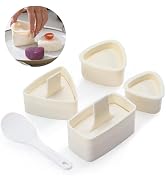 5 Pcs Onigiri Mold Maker, Rice Ball Sushi Mold Kit, Triangle Sushi Musubi Maker for Kids Lunch, H...
