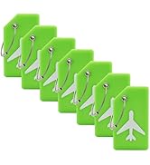 7 Pack Silicone Luggage Tag Baggage Handbag Travel Bag Tags with Name ID Card Perfect to Quickly ...
