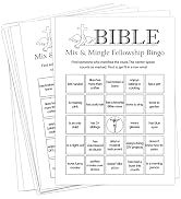 Sahjzk Bible Fellowship Bingo Cards, 25 Unique Sheets, Bible Bingo for Church Groups, Engaging Ch...