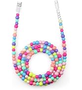Aolcev USB C Cable 5FT Fast USB A to USB C Charging Cord for iPhone 16 15 Pro Max 66W Cute Beaded...