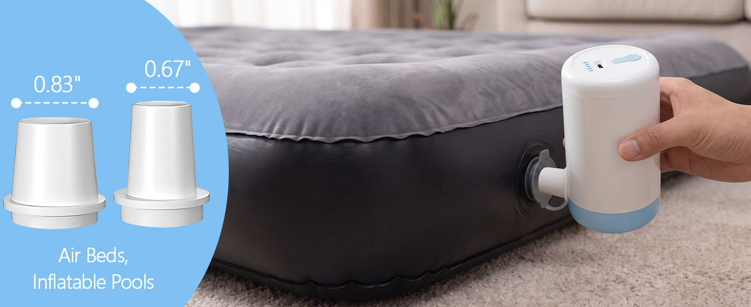 Portable Air Pump for Inflatables Tiny Pump Air Mattress Pump Electric Air Pump for Camping