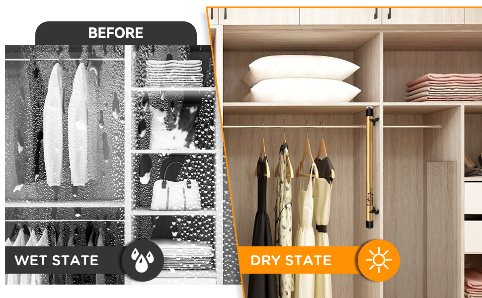 dehumidifier rod keeps your closet dry