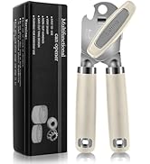 Safring Can Opener Manual, Heavy Duty Handheld Strong Can Opener with Soft Touch Handle, Sharp Bl...