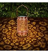 Sunflower Solar Lanterns Outdoor Waterproof - Wxiben Metal Led Hanging Solar Lights, Sunflower Bu...