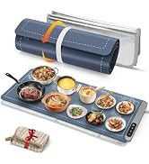FYY Extra Large Warming Mat for Food with Heat Resistant Pad, Prevent Countertop Cracks, Keep Mea...