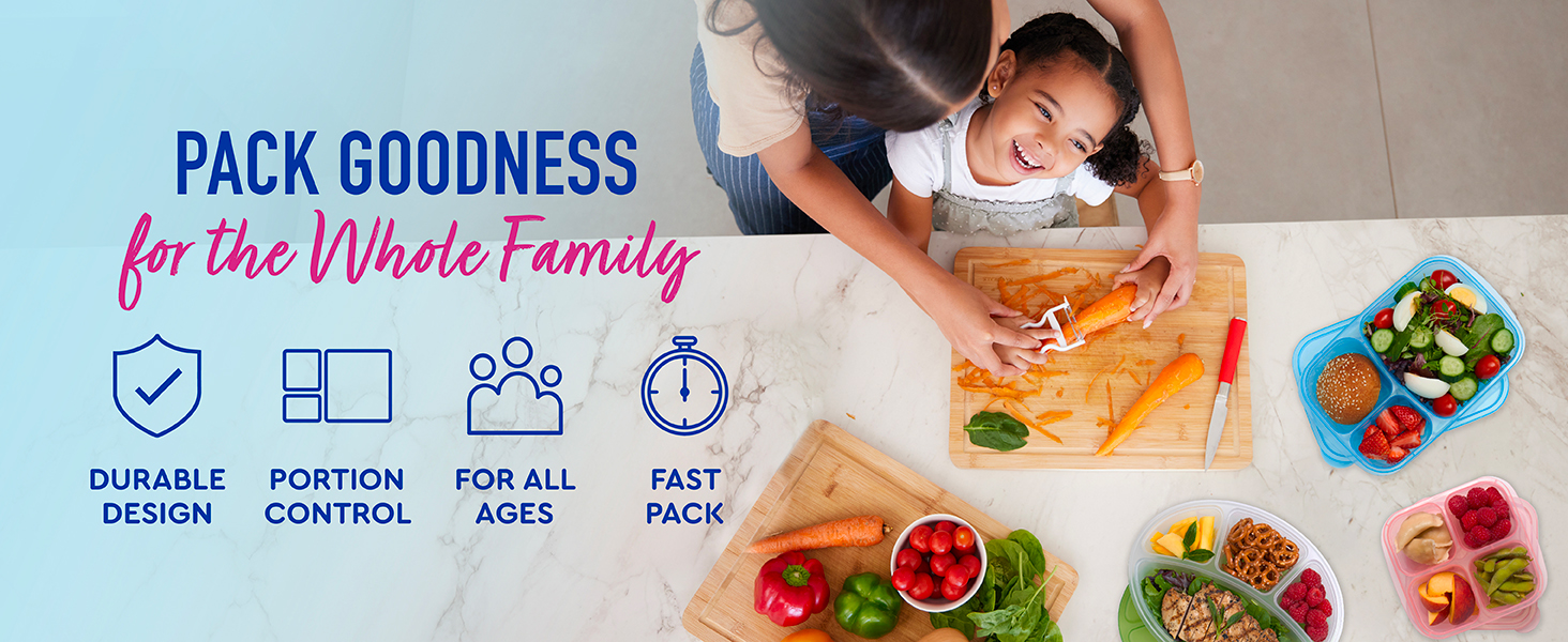 bentgo easyboxes portion control for all ages durable design fast pack goodness for the whole family