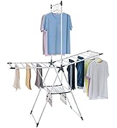 YUBELLES Clothes Drying Rack, Gullwing Space-Saving Laundry Rack, Foldable Drying Racks for Laund...