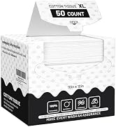 Face Towels Disposable XL 10"×12", Ultra Soft Facial Towels, 50 Count | Thick Biodegradable Face ...