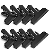 HOUSE AGAIN 8 Pack Stainless Steel Chip Bag Clips Covered with Silicone - NO More Sharp Edges - C...
