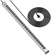 BTU Long Heavy Duty Power Strip 24 Outlet Large Metal Power Strip Garage Workshop Commercial Indu...
