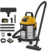 YOWMOFT 4 Gallon Cordless Shop Vac with Battery, Shop Vacuum Wet and Dry Compatible with 20V Battery