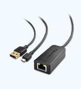Micro USB to Ethernet Adapter Up to 480Mbps
