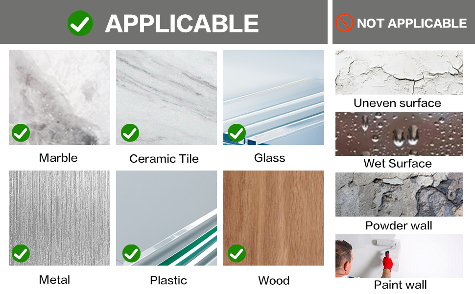 Double sided adhesive strips for walls
